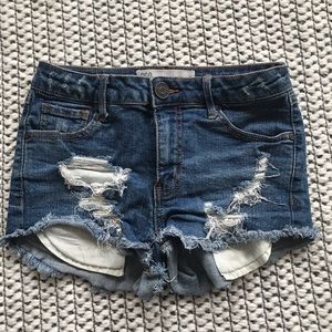 Ripped Jean Shorts